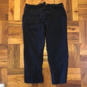 Theory cropped navy work pants